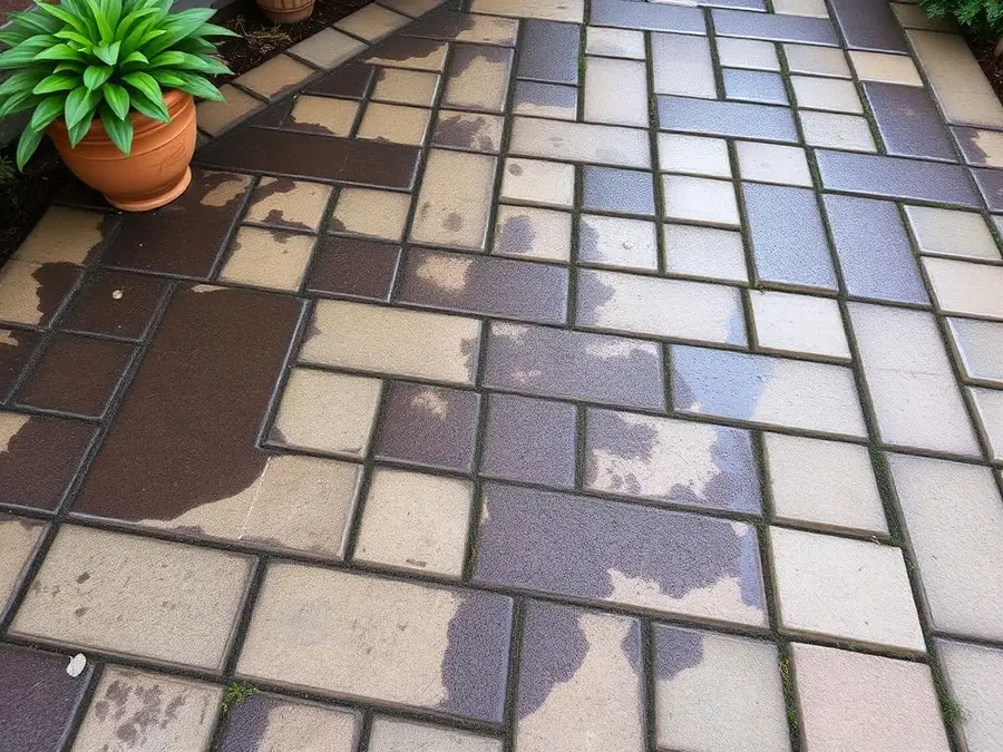 Paver Patio Refresh before